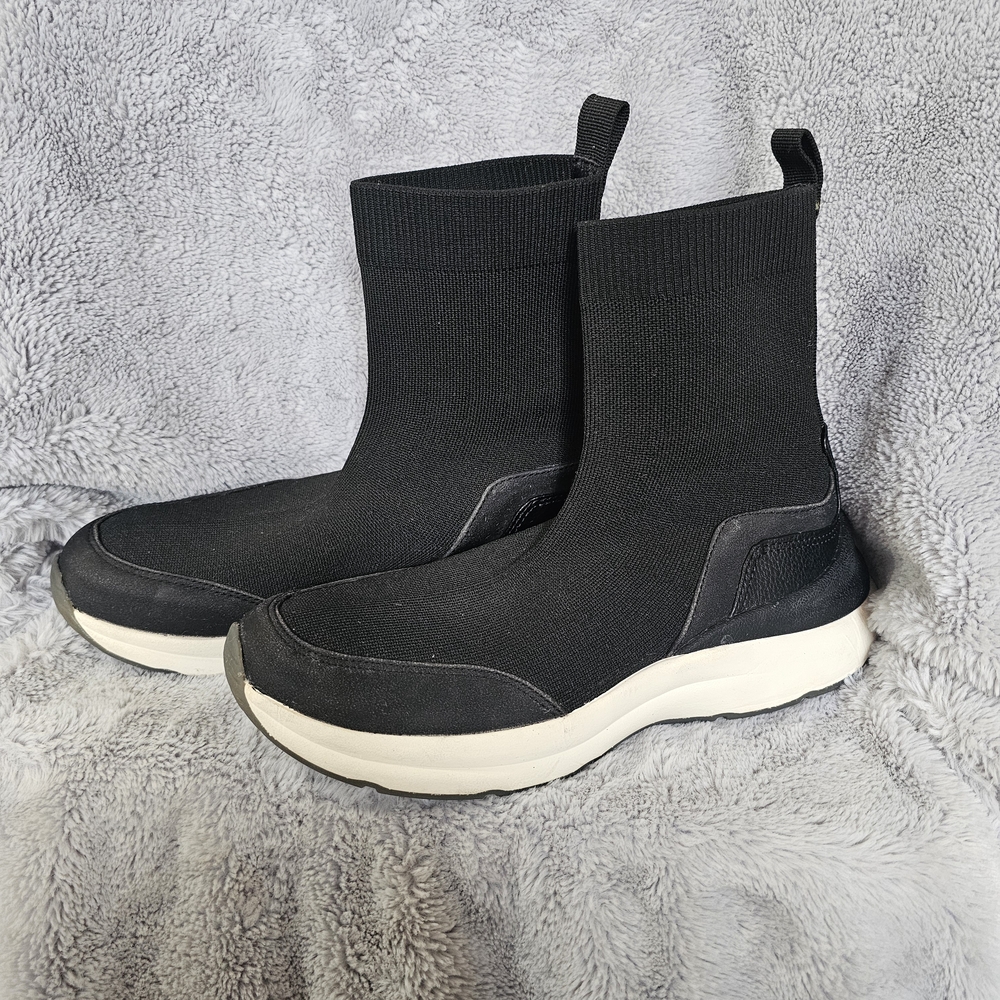 Zara Black Knit Ankle Boots